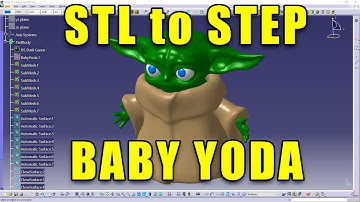 CATIA V5 - Baby Yoda STL to SolidBody