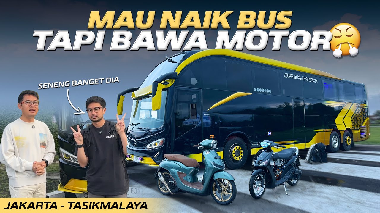 BUS LUXURY DIJADIKAN TOWING MOTOR SAMA @DenDimas 🥲‼️Trip Jakarta-Tasikmalaya with King Ichsan