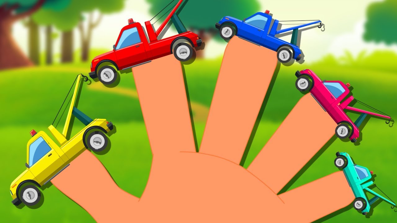 Tow Truck Song Finger Family Nursery Rhyme Video for Children and