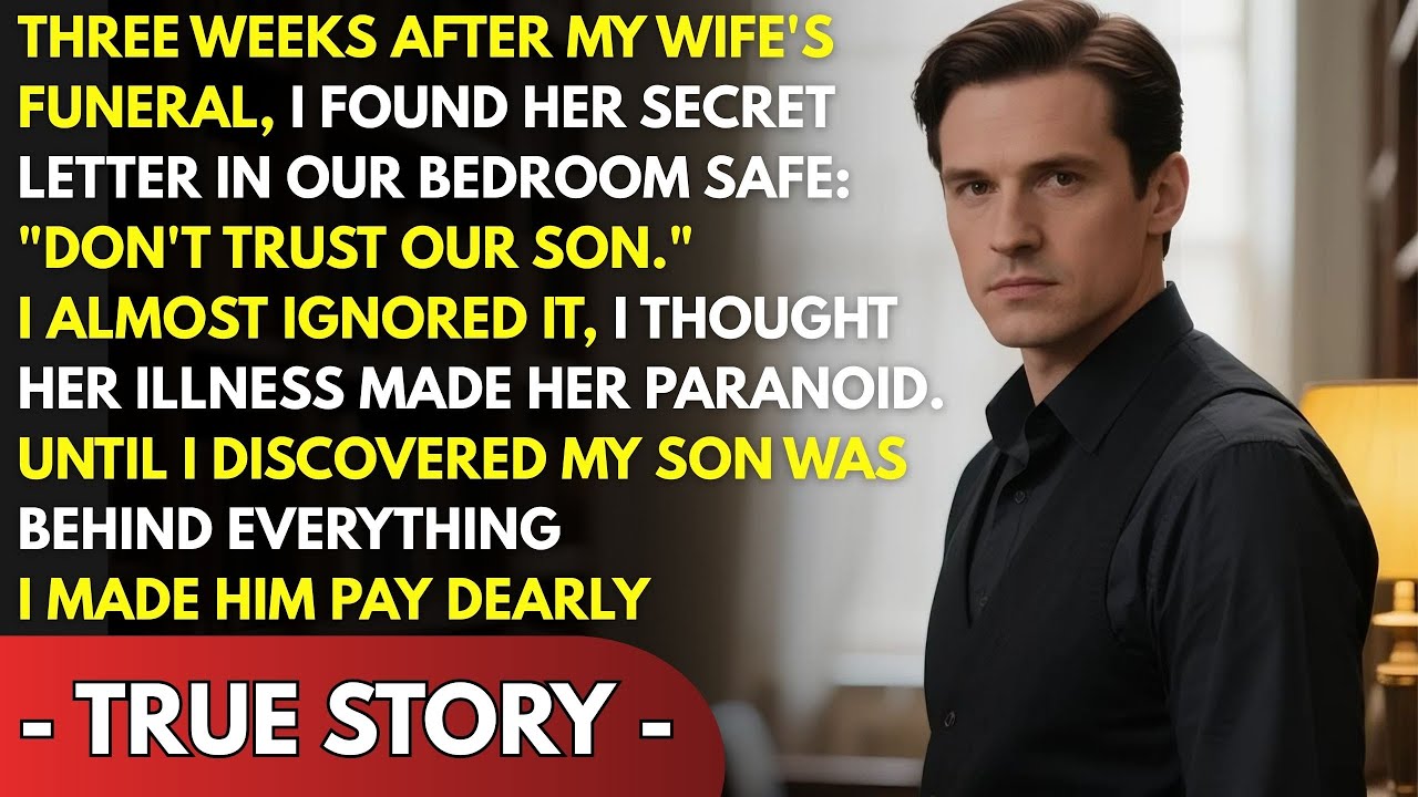 I OPENED THE SAFE AND FOUND MY LATE WIFE'S LETTER,  DON'T TRUST OUR SON  — THE REASON WAS REVEALD