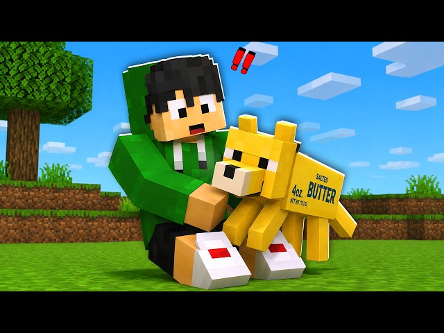 I Found the CUTEST Butter Squishy Dog in Minecraft!  (Tagalog) 🧈🐶