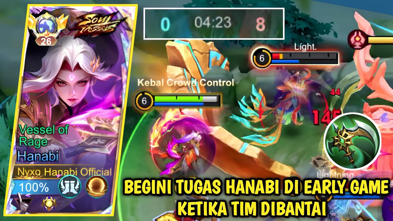 BEGINI YANG DILAKUKAN HANABI KETIKA TIMNYA KEBANTAI MUSUH DIEARLY GAME! HANABI BEST BUILD TERSAKIT 