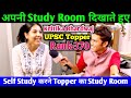 Upsc topper  study room     upsc topper study room tour  kritika bhardwaj air 370