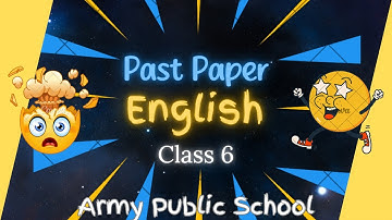 APS English Past Paper for Class 6 Champs! Excel in Your Exams!