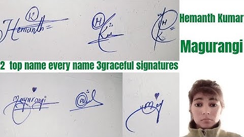 Hemanth Kumar and Mayurangi name signature#name signature with arooj