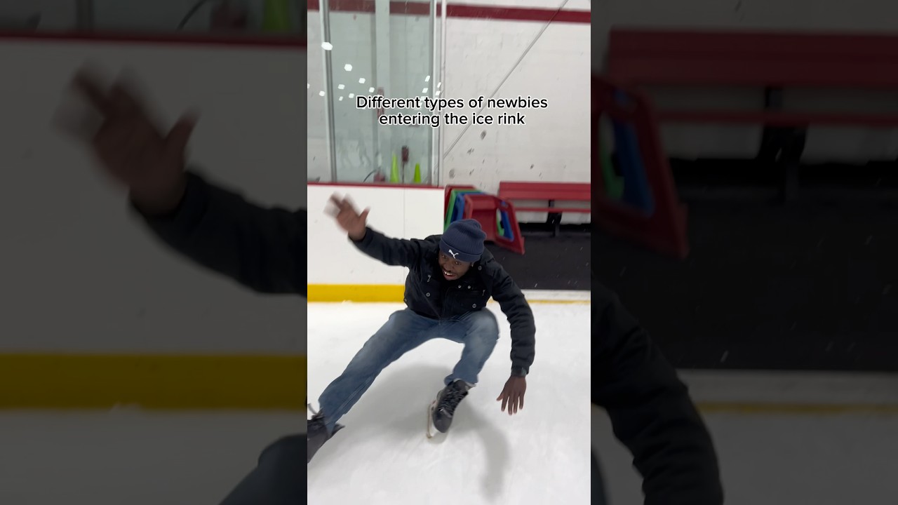 Different types of newbies entering the ice rink # #iceskating #hockey #skating #skate #skater