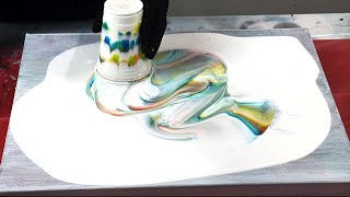 Summer Dream  Triple Decker Sandwich Pour  Fluid Art  Acrylic Pour  149