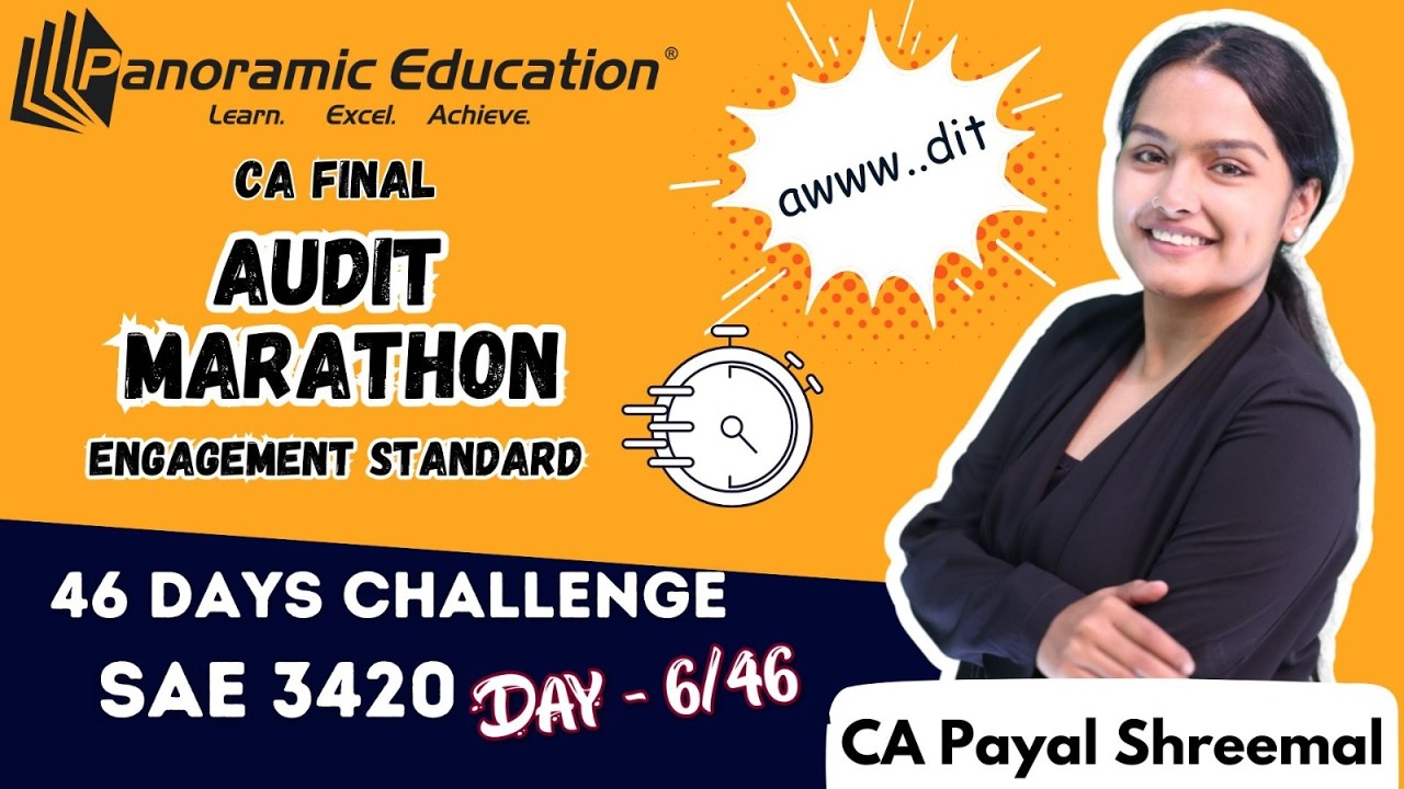 CA Final | Audit Marathon | Standards | SAE 3420 | CA Payal Shreemal