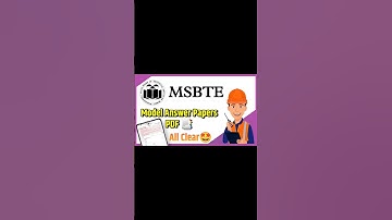 Download MSBTE Model Answer Papers All Branches MSBTE All Clear