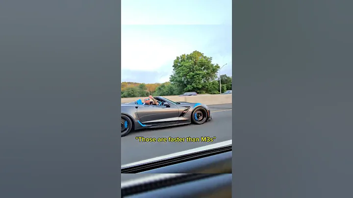 Z06 meets an M2 on the highway!😦 #corvette #z06 #bmwm2
