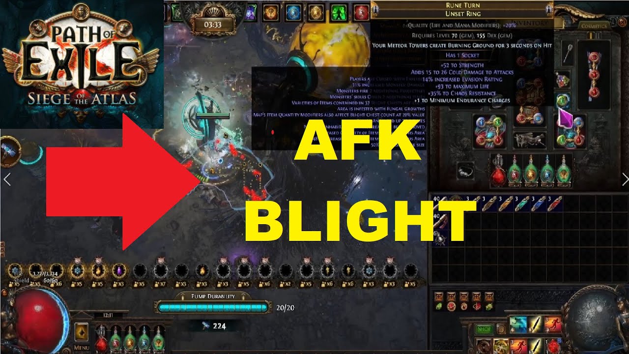 Poe 3.22 Minions Afk blight Day 15 