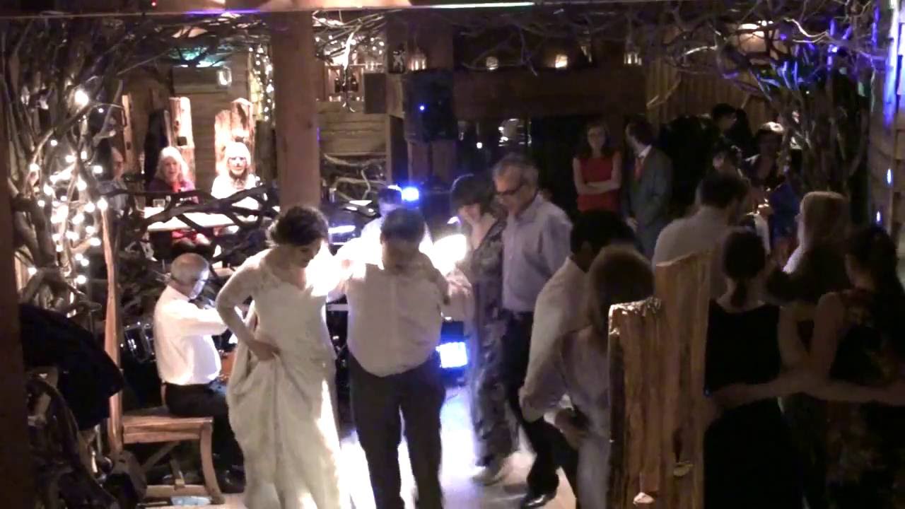 Ceilidh Knights band play the Canadian Barn Dance in Alnwick Treehouse , Northumberland