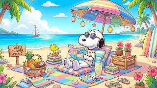 Snoopy’s Happy Seaside Reading Escape 🏖️📚 Relaxing Jazz Music & Sunny Vibes for Stress Relief ✨