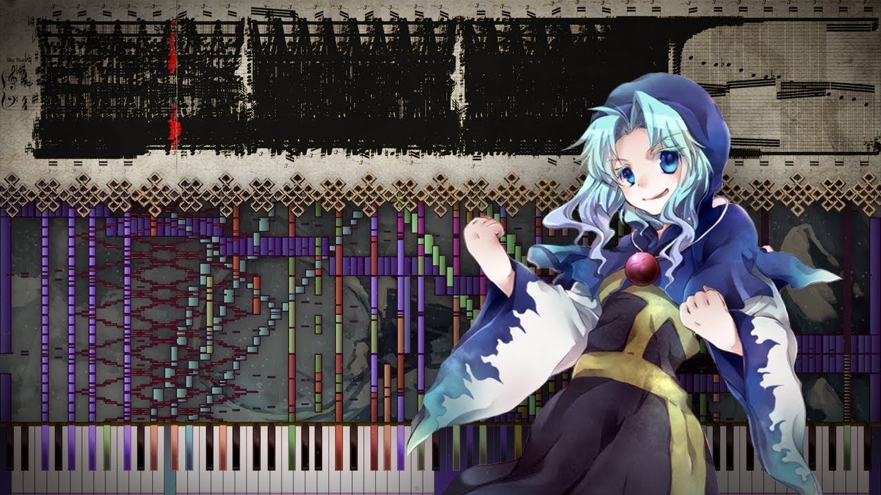 Black Score: Touhou 12 - Sky Ruin | 158,000 Notes | Black MIDI
