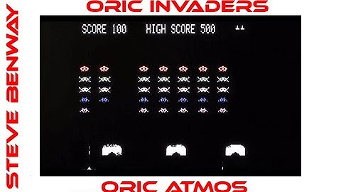 Oric Invaders on the Oric Atmos