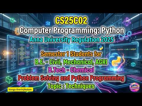 CS25C02 Computer Programming: Python || Problem Solving & Python Programming Techniques || R2025
