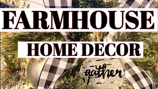 CHRISTMAS FARMHOUSE DECORATE WITH ME 🎄 THRIFTED DECOR