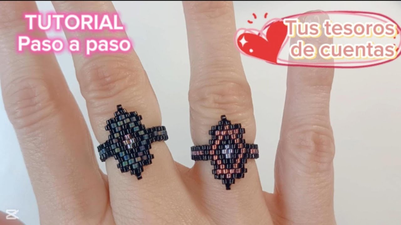 Tutorial anillo sofisticado / brick Stitch /peyote impar / muy  bonito