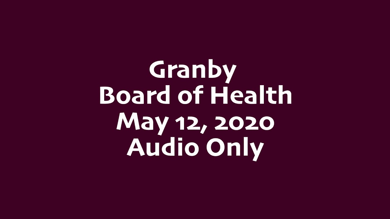 GRANBY MA Board of Health 51320 YouTube