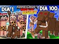 🦣Sobreviví 100 DÍAS Siendo un MAMUT en Minecraft HARDCORE!