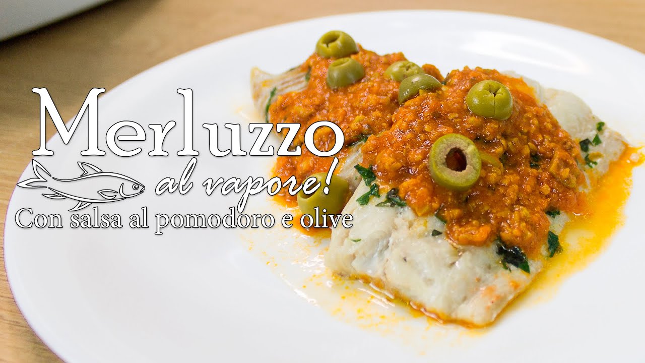 Merluzzo al vapore con salsa al pomodoro e olive - Bimby TM31, TM5, TM6