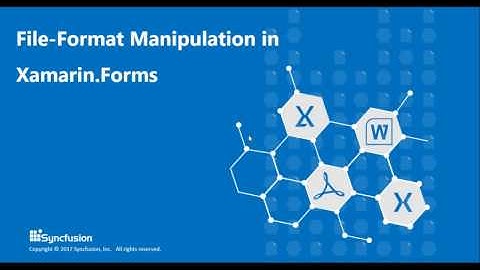 File-Format manipulation in Xamarin.Forms [Webinar]