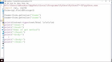 Python CGI Program 4: Use of get method in Python CGI