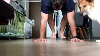 Half burpee push up