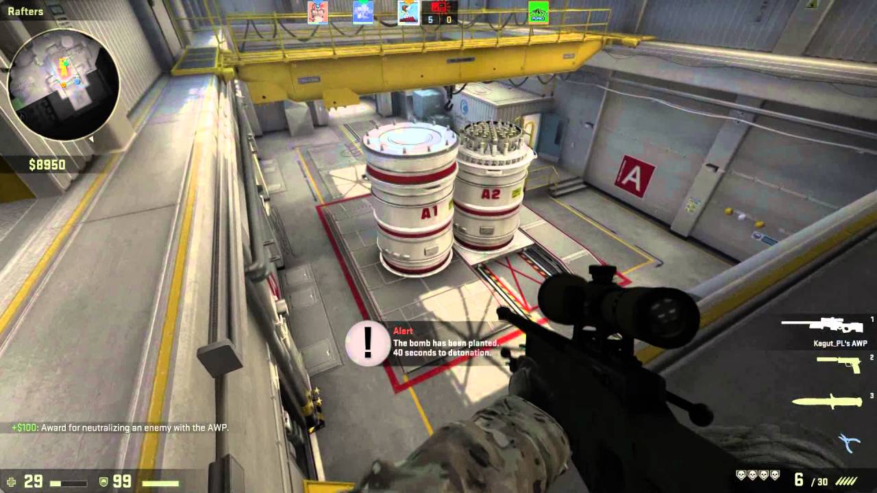 Counter Strike: Global Offensive - First AWP Ace - Nuke - YouTube