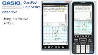 ClassPad Help 952 - Using InterActive DiffCalc Profile