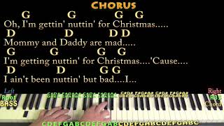 Nuttin for Christmas - Piano Cover Lesson in G with Chords/Lyrics - Country