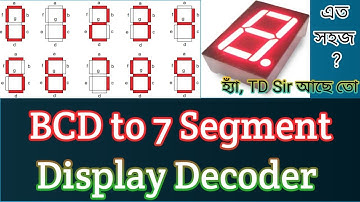 BCD to Seven Segment Display Decoder || TD Sir || Coding Sir || 7 Segment Display