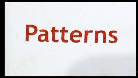 Class 1, Mathematics, Patterns by Rajni Rani