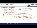 Lecture – 5 Design of Algorithms (Solving Recurrence Relation)