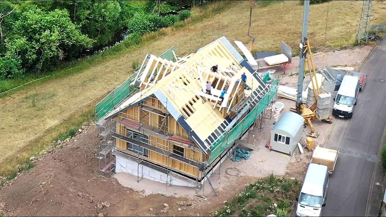 Hausbau in Zahmen - 4K Luftaufnahmen - 2022 2023