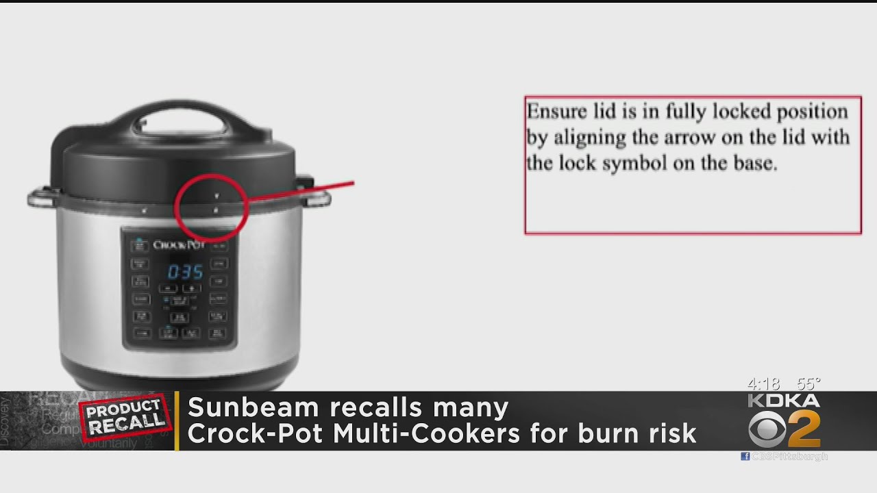 Nearly 1 million Crock-Pot pressure cookers recalled by Sunbeam