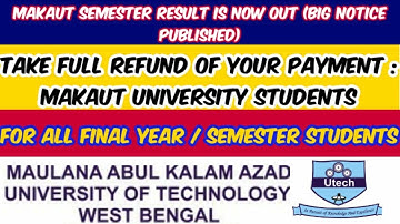 MAKAUT HAS PUBLISHED SEMESTER RESULT 😊| makaut | makaut result | makaut university | wbut exam