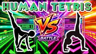 HUMAN TETRIS PVP ⚔️ | 2 Players Showdown | Immersive Interactive Warm-Up #2 ⭐ screenshot 1
