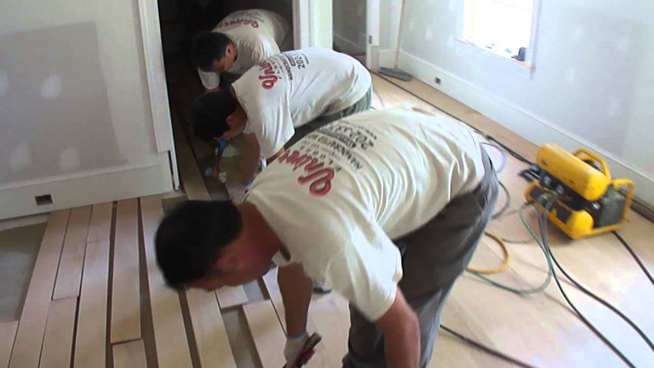 Installing wide plank wood floor YouTube