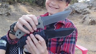 Off-Grid Knives Backcountry Coyote Green Fixed Blade.