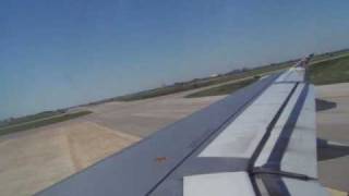 Frontier Airbus 319 taxi / takeoff - Nashville, TN