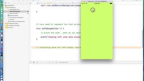 Swift :UISwipeGestureRecognizer Touch Events Tutorial in Swift Programming
