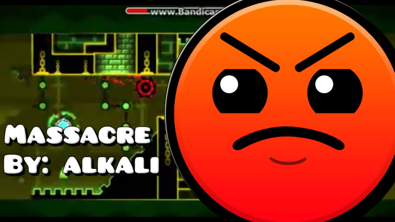 Geometry dash Massacre II by: ALKALI [harder]