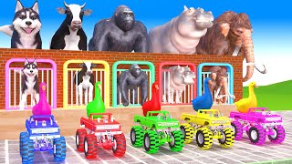 5 Giant Duck, Monkey, Piglet, chicken, dog, elephant, cow, sheep Transfiguration funny animal 2023