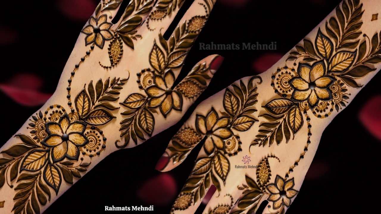 Super easy back hand floral eid mehndi design|easy & simple mehndi design| mehandi ka design |mehndi