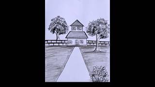 how to draw simple scenery. #drawing #shorts #shortvideo #short #art #quickdrawing
