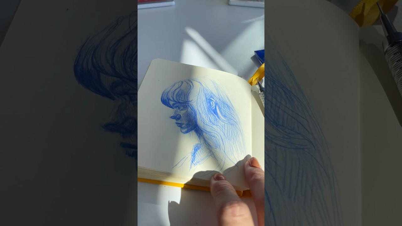 Daily 20min portrait drawing | draw with me ✍️ 