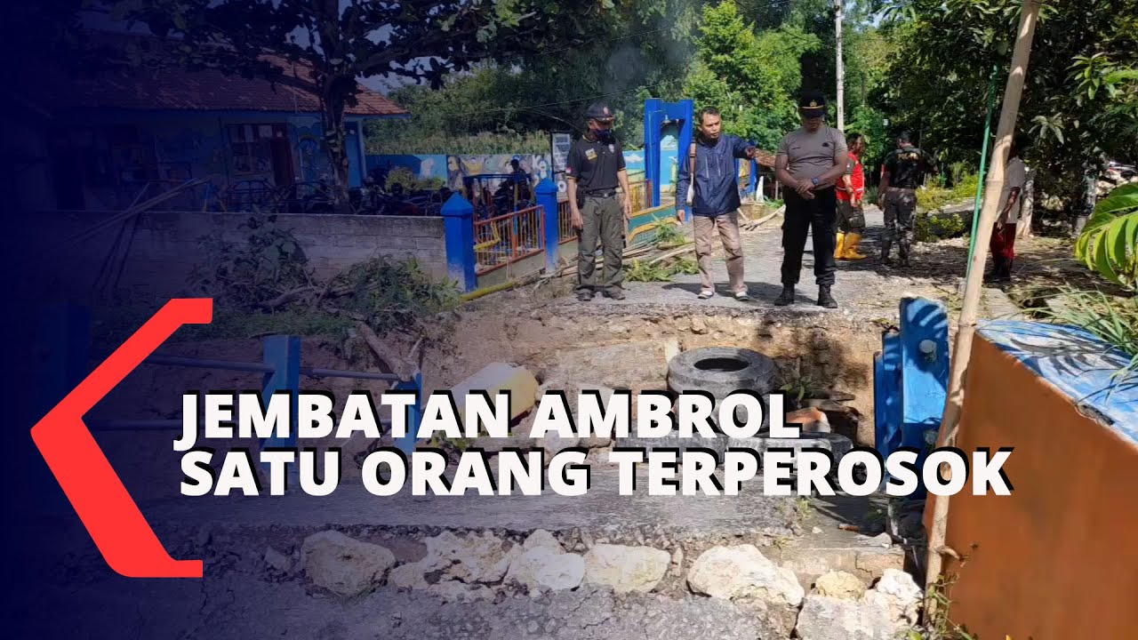 Jembatan Ambrol Pengendara Motor Terperosok - YouTube