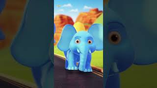 Ek Mota Hathi Blue Elephant, एक मोटा हाथी #shorts #hindirhymes #kindergarten #animals #shortsvideo