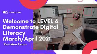 Demonstrate Digital Literacy Level 6 CDACC TVET